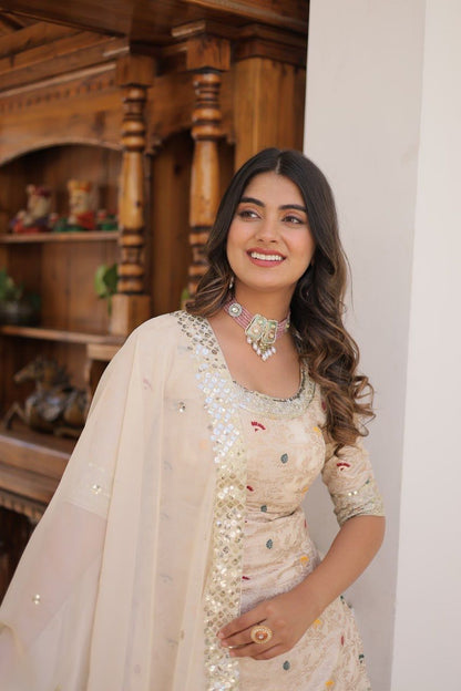 Stunning Offwhite Designer Gharara: Perfect for Every Occasion | Womenoutfitstudio