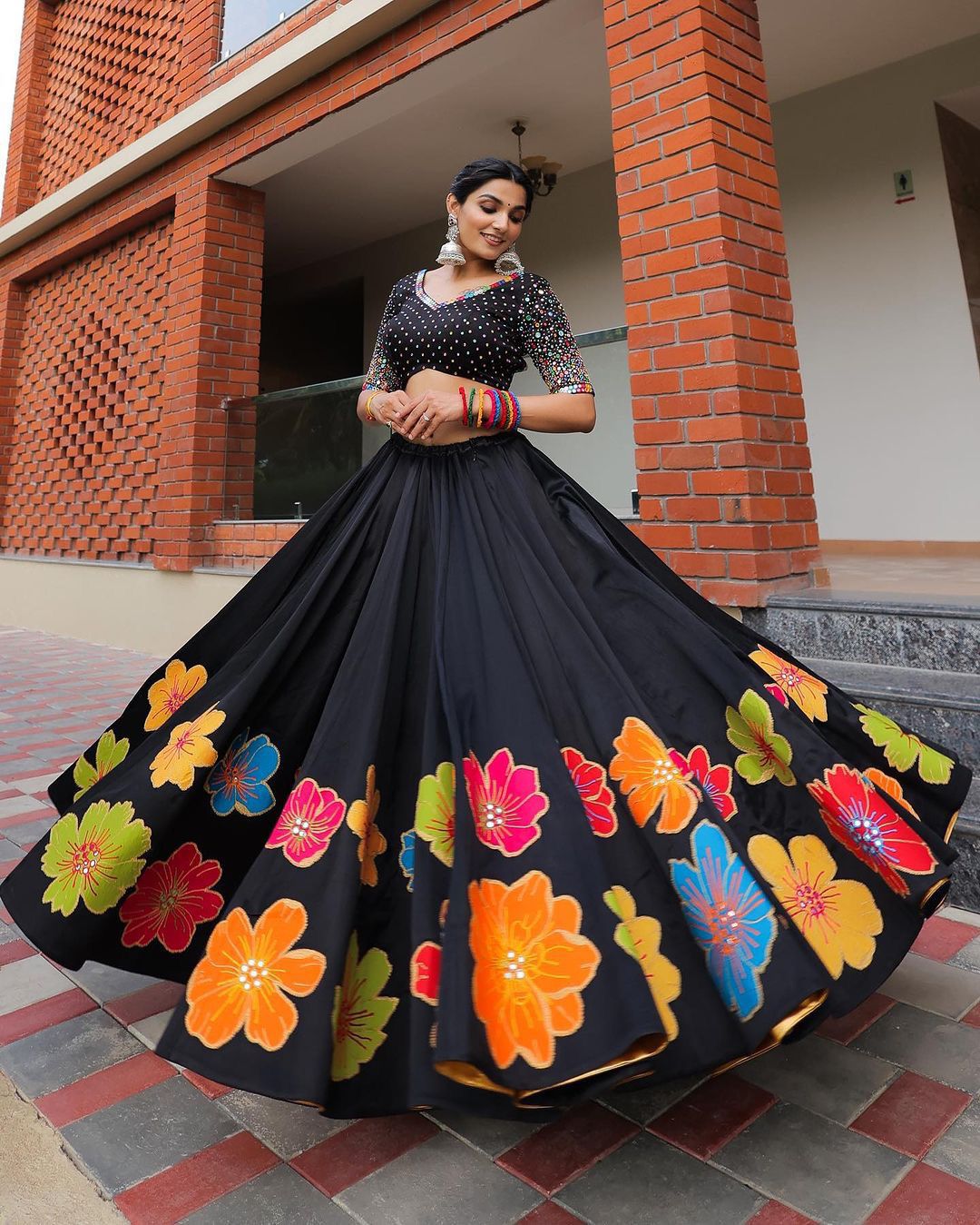 Elegant Pure Cotton Lehenga Choli Set – Breathable Fabric with Exquisite Handcrafted Detailing | Womenoutfitstudio