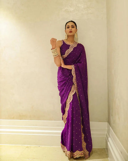 Elegant Traditional Saree – Beautifully Detailed for a Sophisticated Look | Womenoutfitstudio