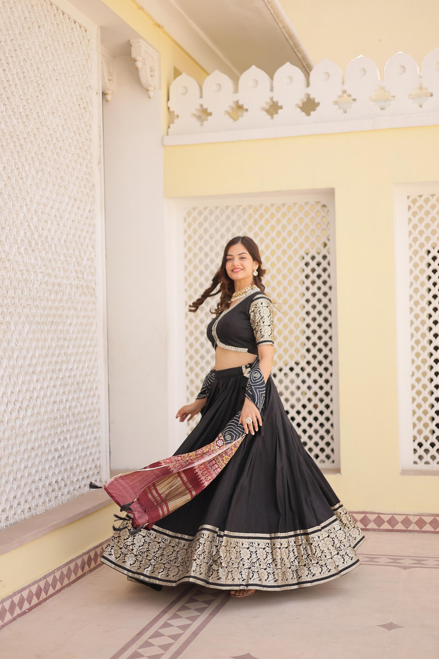 Stunning Lehenga Choli Set with Luxe Embellishments and Modern Flair | Womenoutfitstudio