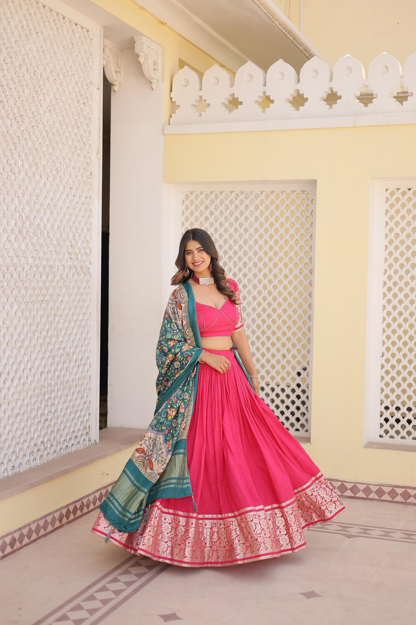 Stunning Lehenga Choli Set with Luxe Embellishments and Modern Flair | Womenoutfitstudio