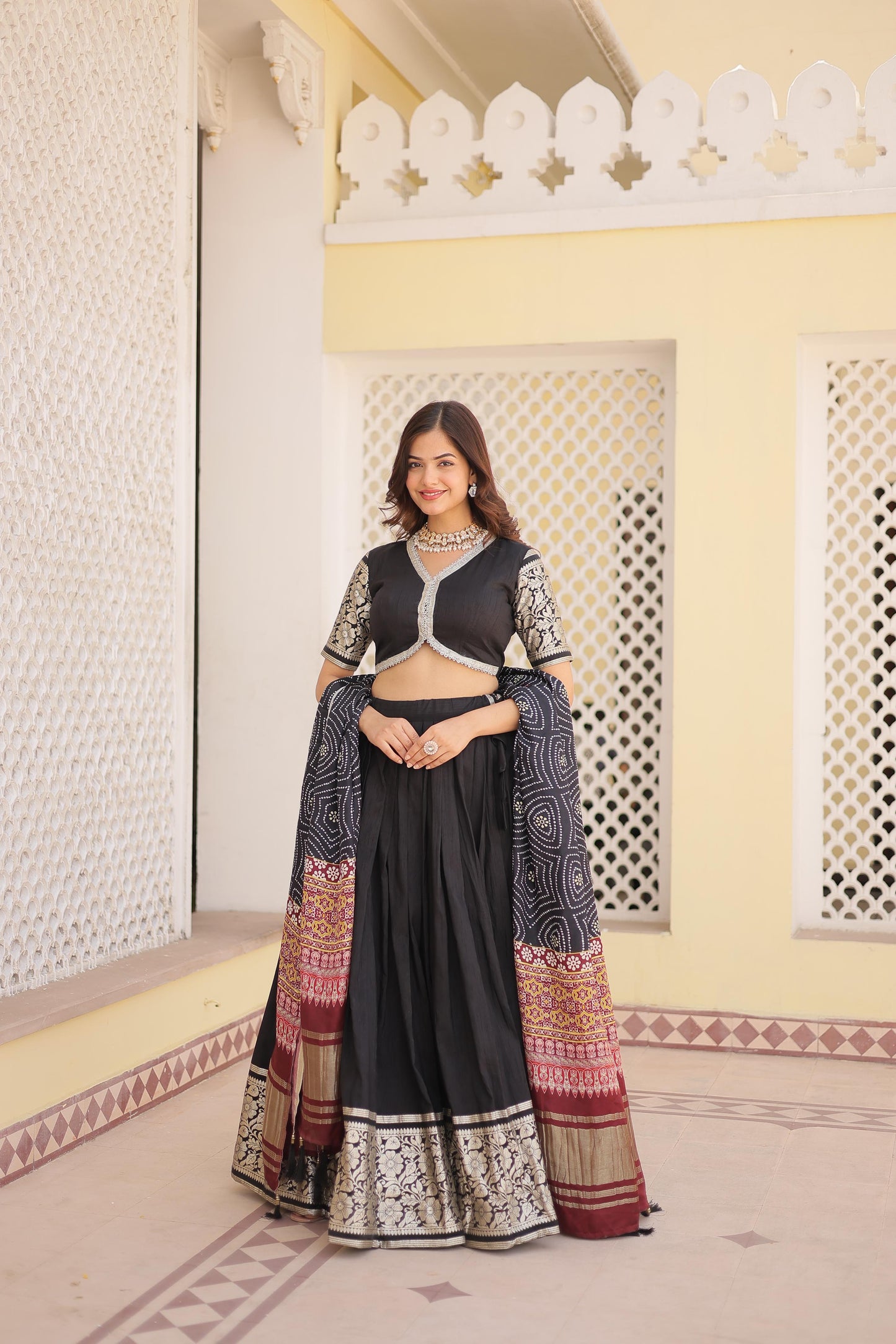 Stunning Lehenga Choli Set with Luxe Embellishments and Modern Flair | Womenoutfitstudio