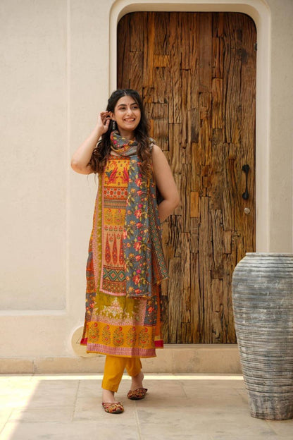 Perfect for Rakhi Celebrations with Chinnon Silk and Lace Detailing | Womenoutfitstudio